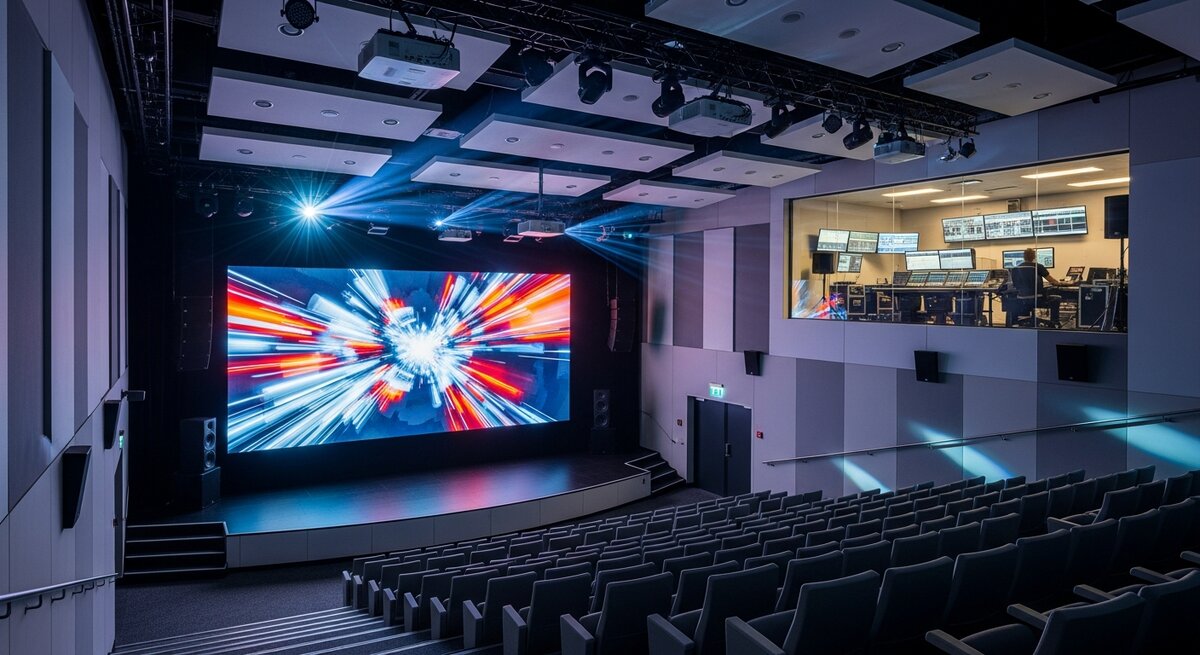 Instalación audiovisual en auditorio