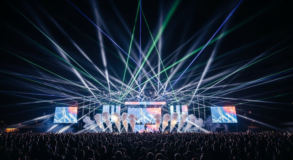 Show de luces en concierto